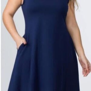 Yelete Navy Midi Dress